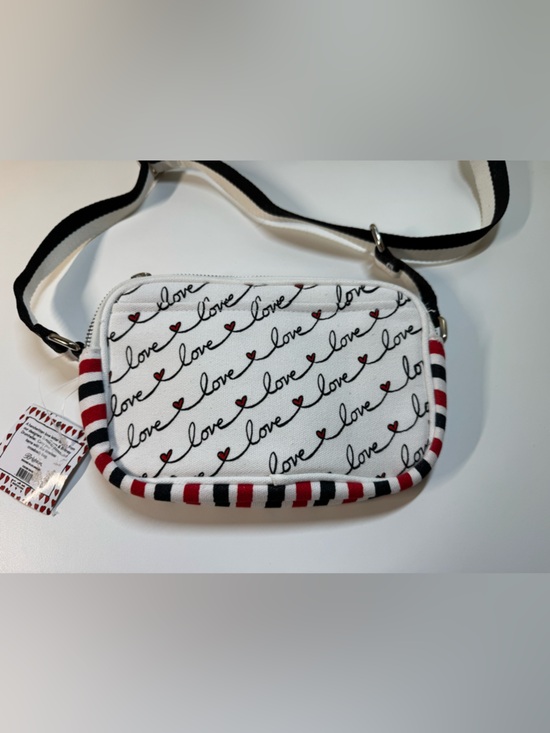 Brighton White 'Love' Crossbody Bag with Red & Black Accents - Picture 2 of 8